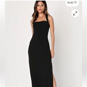Lulu's Black Strapless Maxi Dress